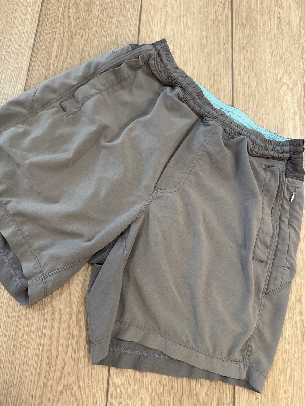Birddogs Boom for your Boomstick Lined Shorts Gray Teal 7” Inseam Running Mens M